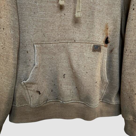 Wells Lamont Distressed Hoodie Men’s L Workwear Grunge Thrashed - Picture 4 of 14